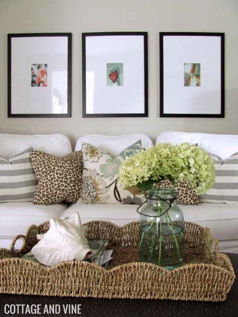 New Art in the Family Room - Cottage and Vine