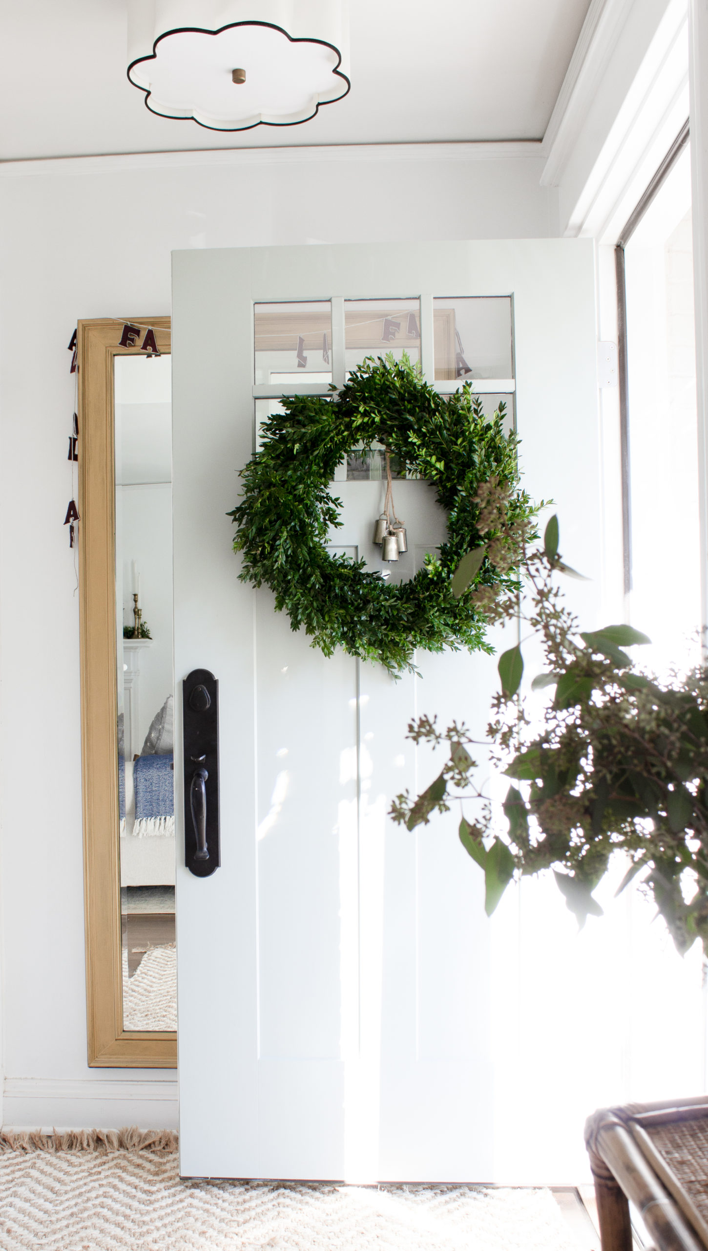 Our New Front Door And A Step By Step Guide For Making A Boxwood Wreath 